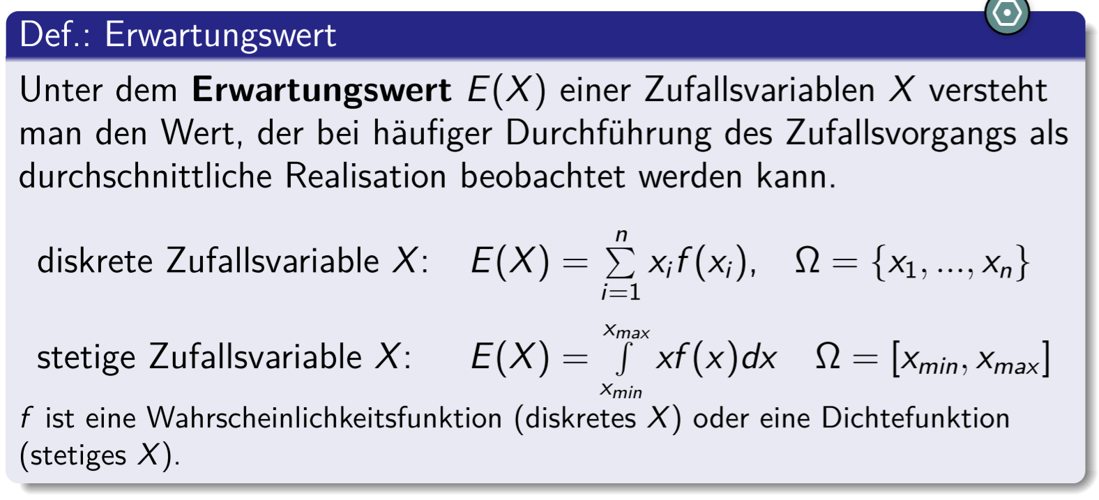 Wie Wird Der Erwartungswert Einer Zufallsvariable Berech Analysis