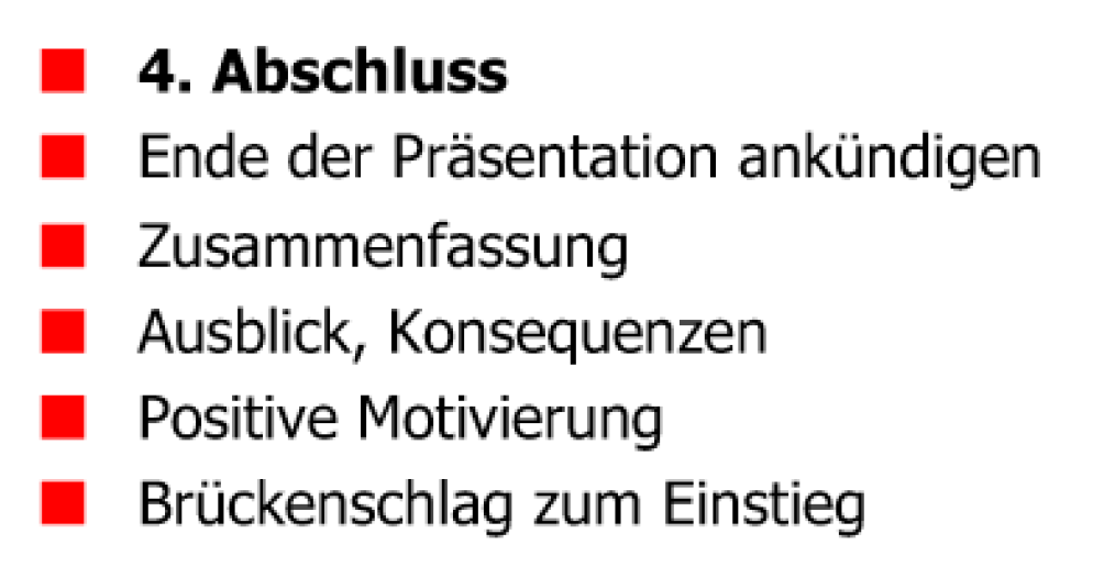 5 Merkmale für einen Präsentationsabschluss Arbeitstechniken Repetico