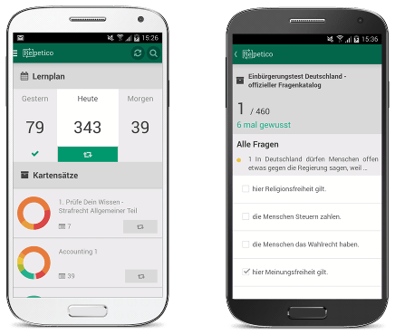 Kostenlose Karteikarten App Fur Ios Und Android Repetico