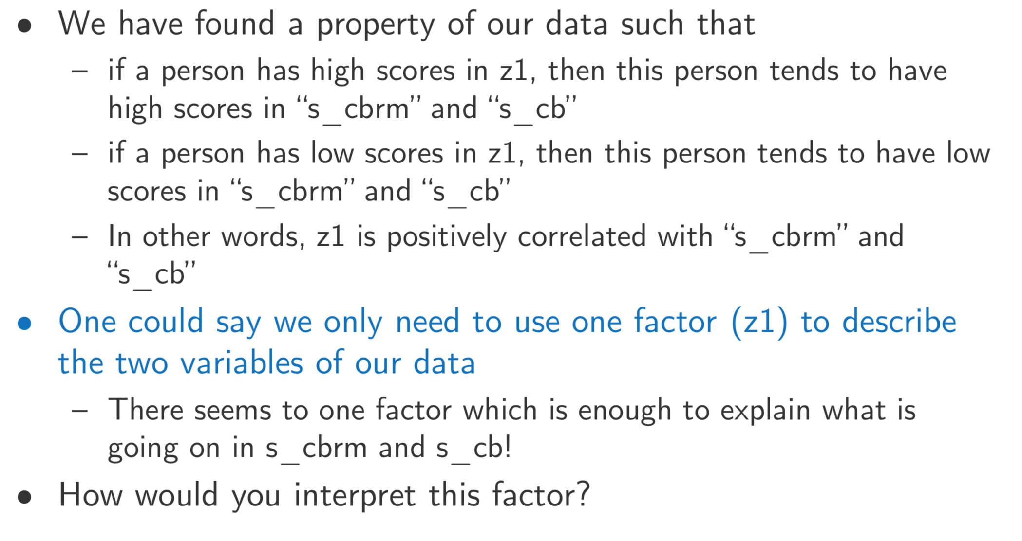 Recap - Example II Axis-Change (Factor Analysis and PCA)