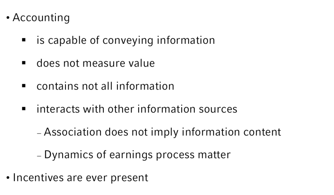Is accounting capable of conveying information? Doe it m