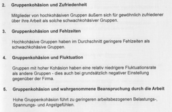Konsequenzen der Gruppenkohäsion (2) | Handeln in Organisationen | Repetico