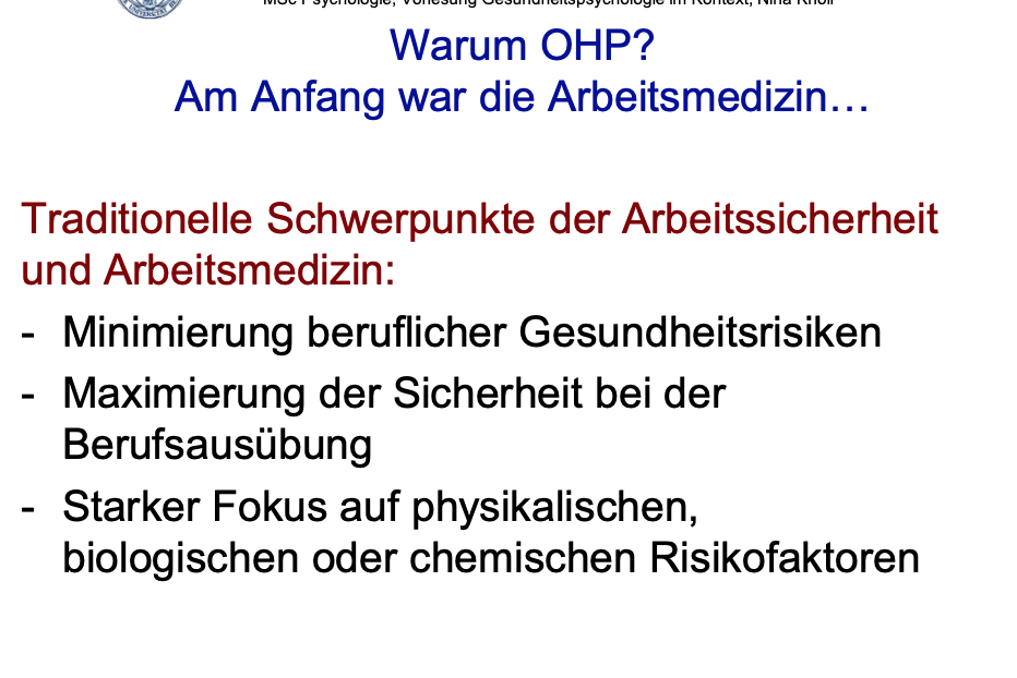 Was Waren Die Traditionellen Schwerpunkte Der Arbeitssic ...