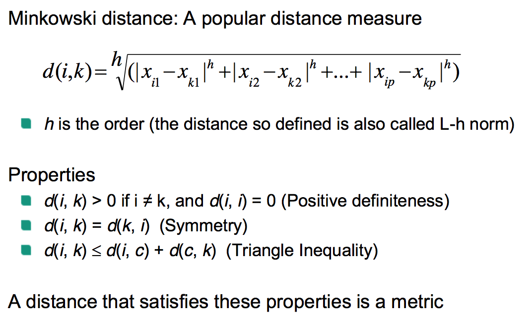 Distance on Numeric Data: Minkowski Distance | Service Analytics | Repetico