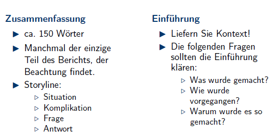 Wie Ist Ein Bericht Aufgebaut Wie ist so ein schriftlicher Bericht aufgebaut? | Marktforschung | Repetico