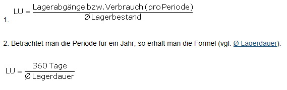 Lagerumschlagshäufigkeit Formeln Energiefachwirt Repetico