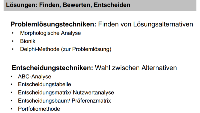 Welche Problemlösungstechniken Und Entscheidungstechnik... | IT ...