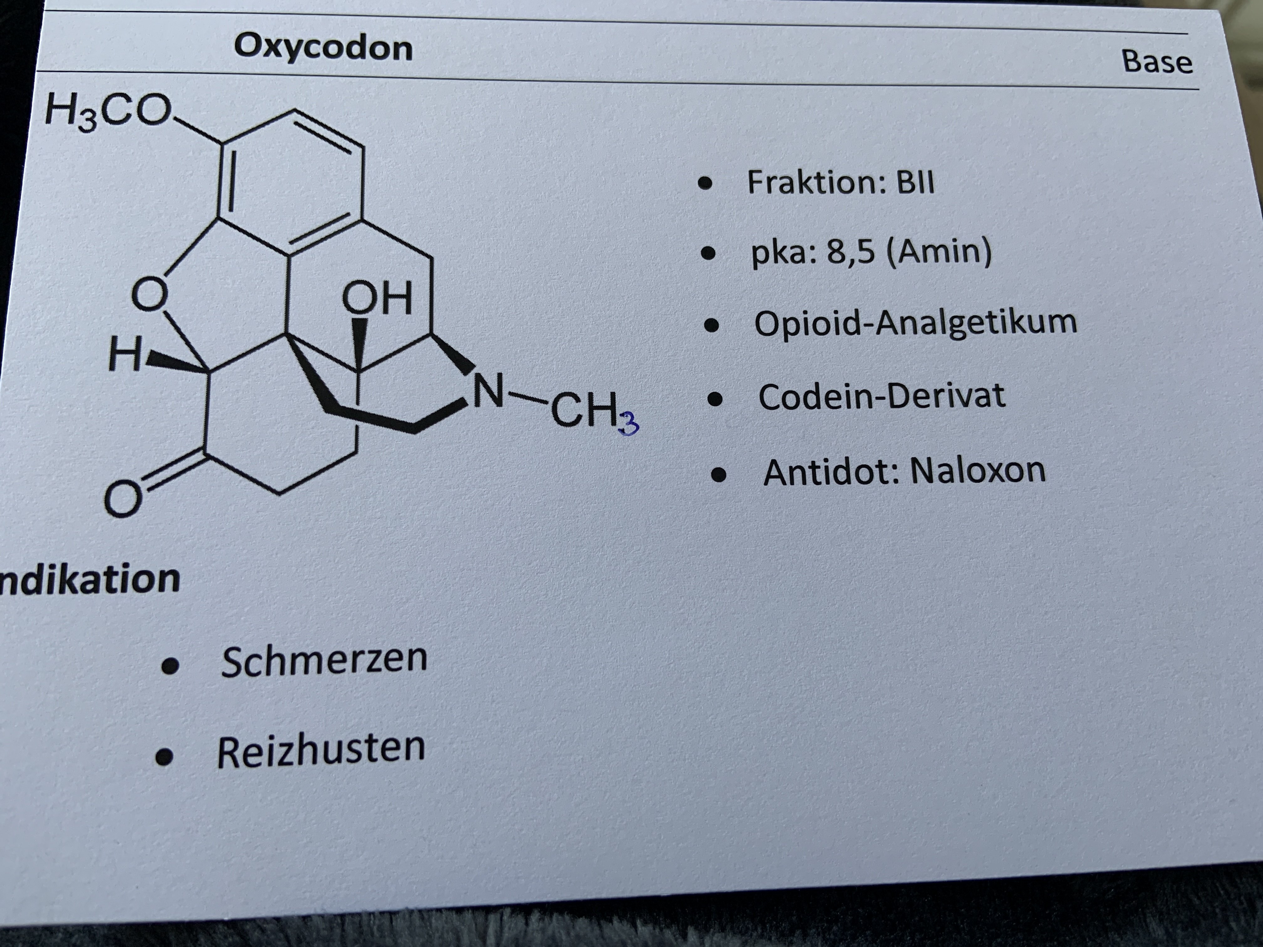 Oxycodon Neuer Kartensatz Repetico