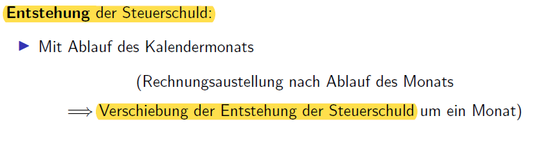 Wann Entsthet Die Steuerschuld Durch Die Umsatzsteuer? | Rechnungswesen ...