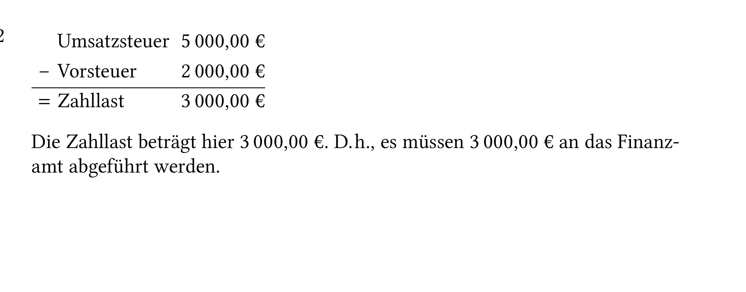 Was Ist Eine Zahllast Ermitteln Sie die Zahllast,,die das Unternehmen an das... | Unbenannter