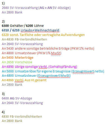 komplette Verbuchung der Gehaltsabrechnung | Rewe 1 | Repetico