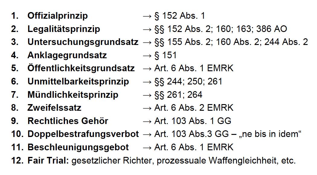 Prozessmaximen | StPO | Repetico